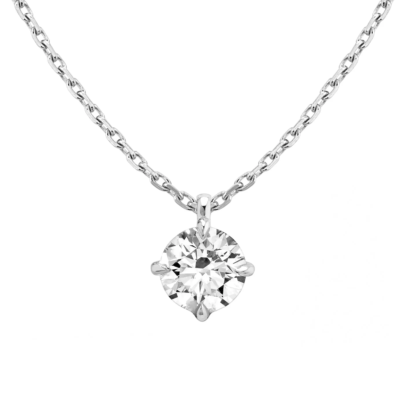 IGI 1.60ct Round Natural Diamond J Color?Si1 Clarity Platinum Pendant Necklace