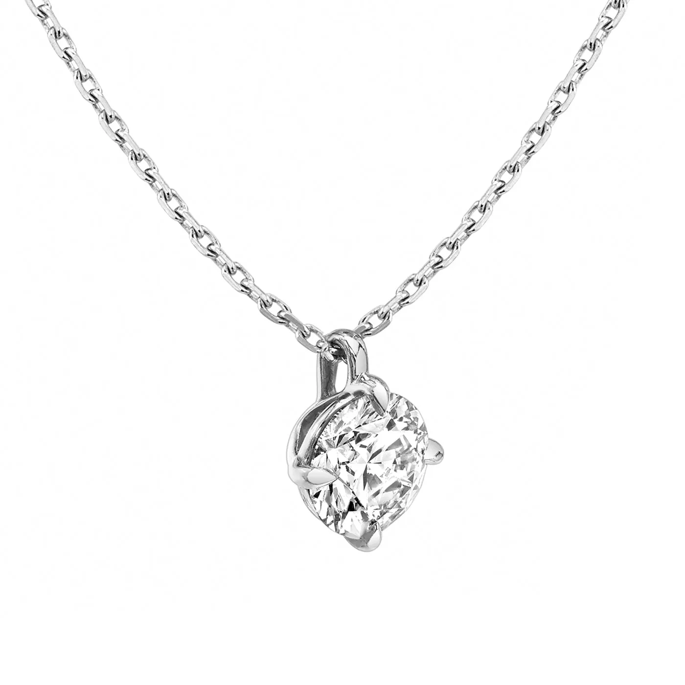 IGI 1.60ct Round Natural Diamond J Color?Si1 Clarity Platinum Pendant Necklace