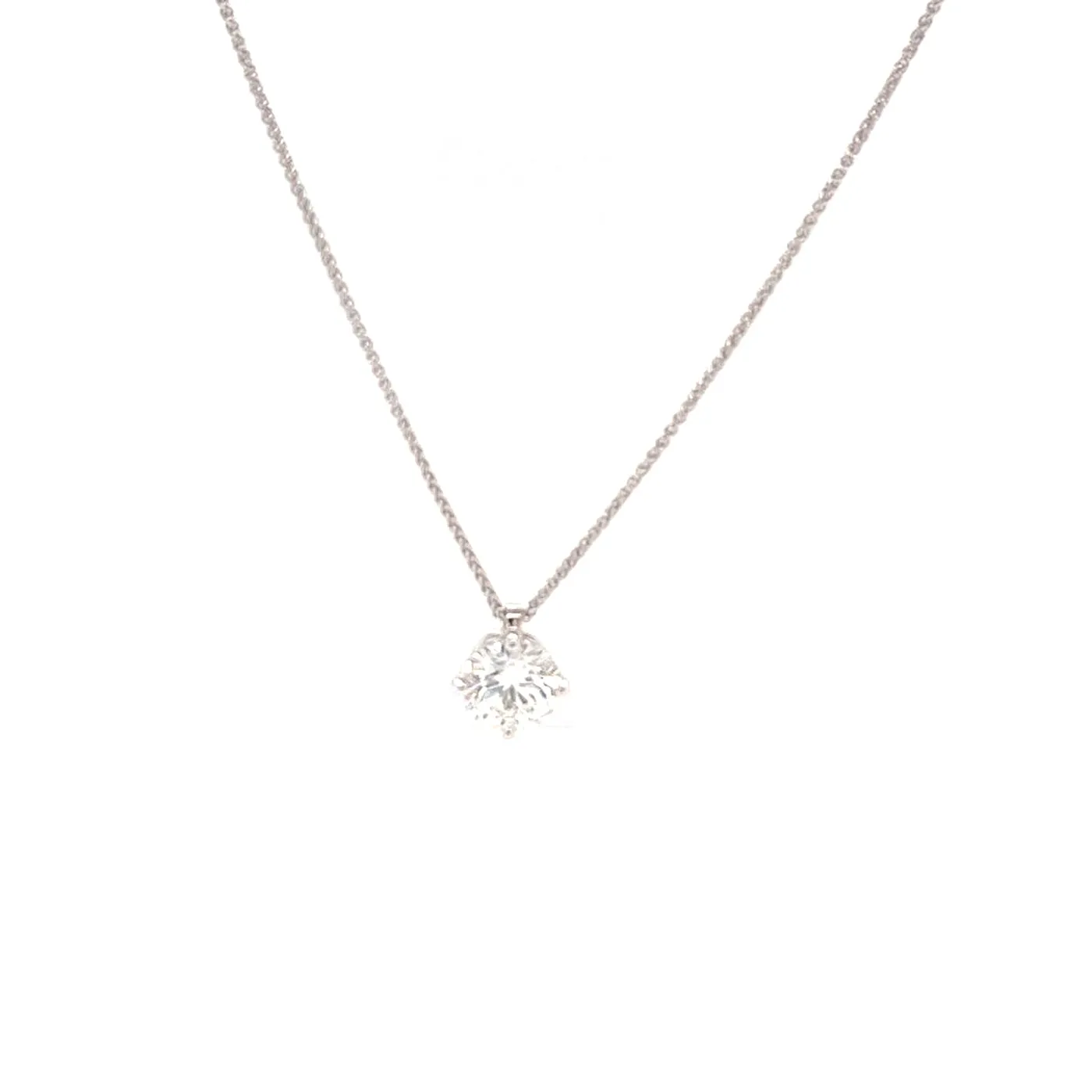IGI 1.60ct Round Natural Diamond J Color?Si1 Clarity Platinum Pendant Necklace