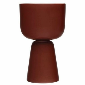 Iittala Nappula Flowerpot 260x155mm, Brown dried green plant  