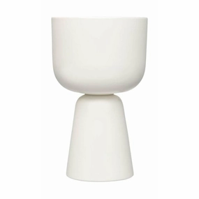 Iittala Nappula Flowerpot 320x190mm, White dried green plant  