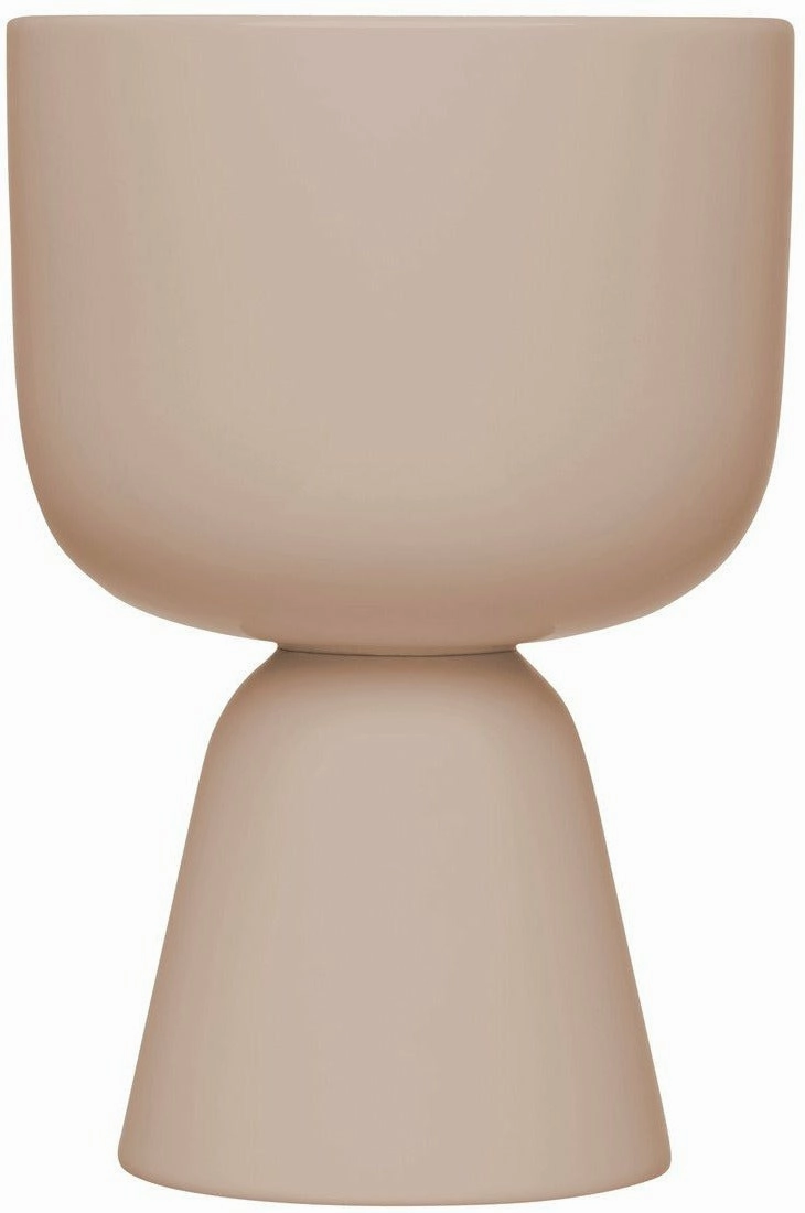 Iittala Nappula Flowerpot Beige, 23cm dried green plant  
