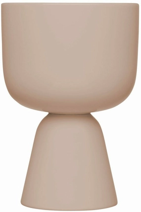 Iittala Nappula Flowerpot Beige, 23cm dried green plant  