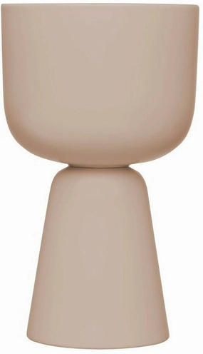 Iittala Nappula Flowerpot Beige, 26cm dried green plant  