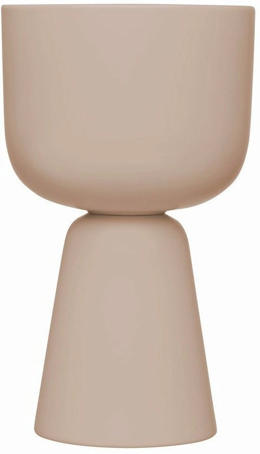 Iittala Nappula Flowerpot Beige, 26cm dried green plant  