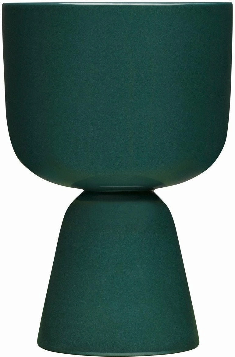 Iittala Nappula Flowerpot Dark Green, 23cm dried green plant  