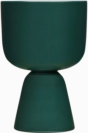 Iittala Nappula Flowerpot Dark Green, 23cm dried green plant  