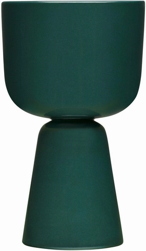 Iittala Nappula Flowerpot Dark Green, 26cm dried green plant  