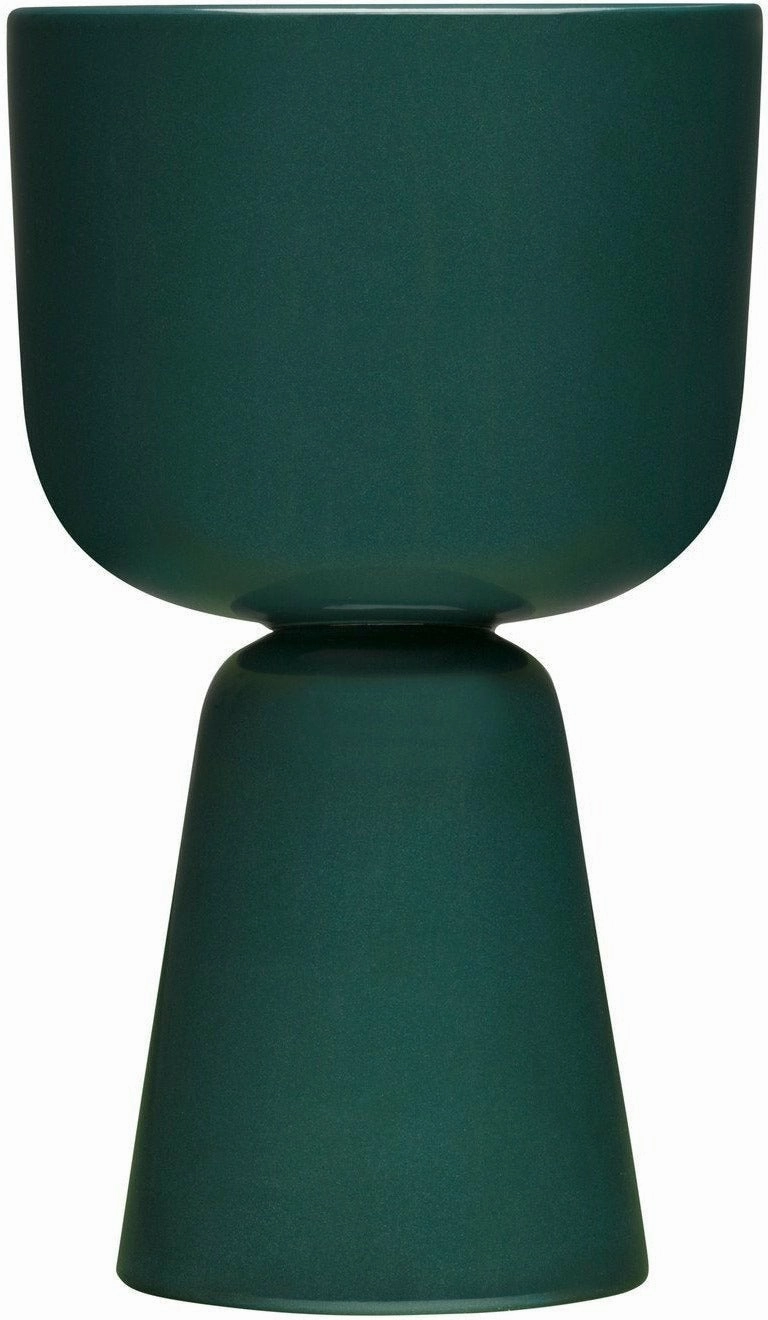Iittala Nappula Flowerpot Dark Green, 26cm dried green plant  