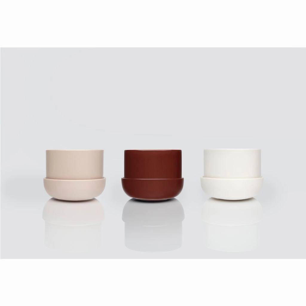 Iittala Nappula Flowerpot With Saucer 170x130mm, Brown