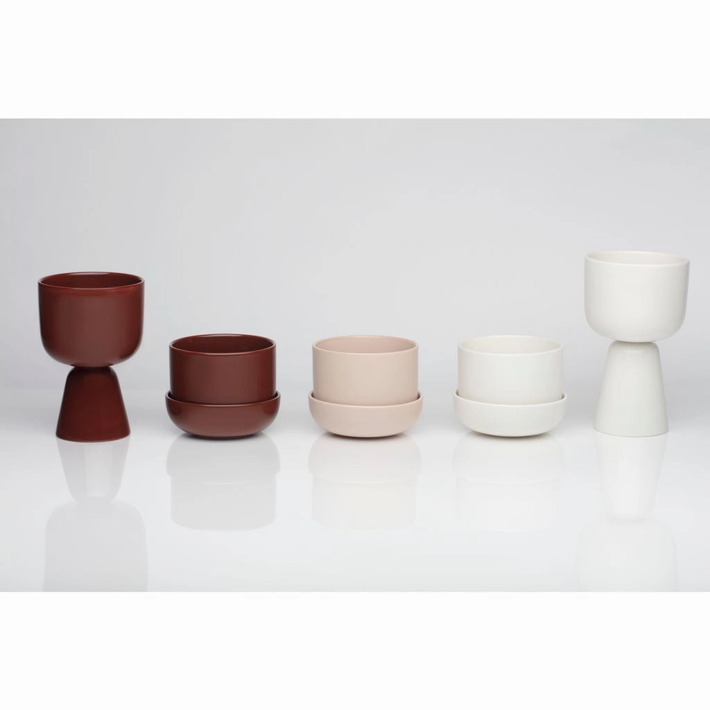 Iittala Nappula Flowerpot With Saucer 170x130mm, White