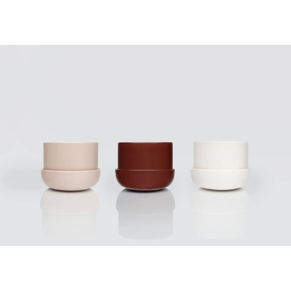 Iittala Nappula Flowerpot With Saucer 170x130mm, White