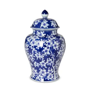 Imperial Ceramic Floral Ginger Jar dried flowers  