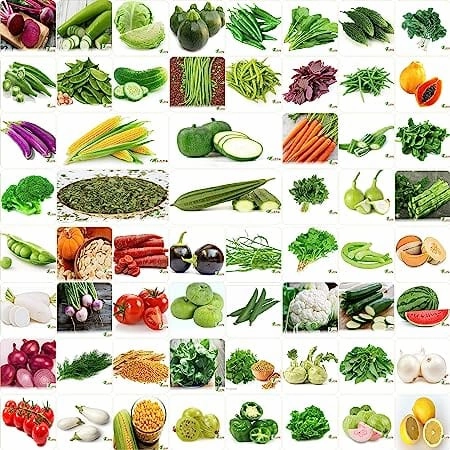 India's No.1 Organic Winter & Summer Vegetable Seeds- Pack of 60 small bud vase  