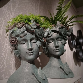 Indoor Planter Woman With Flowers plant seeds  
