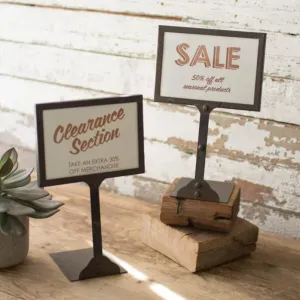 Industrial Antiqued Brass Photo Frame Stand Set dried flowers  