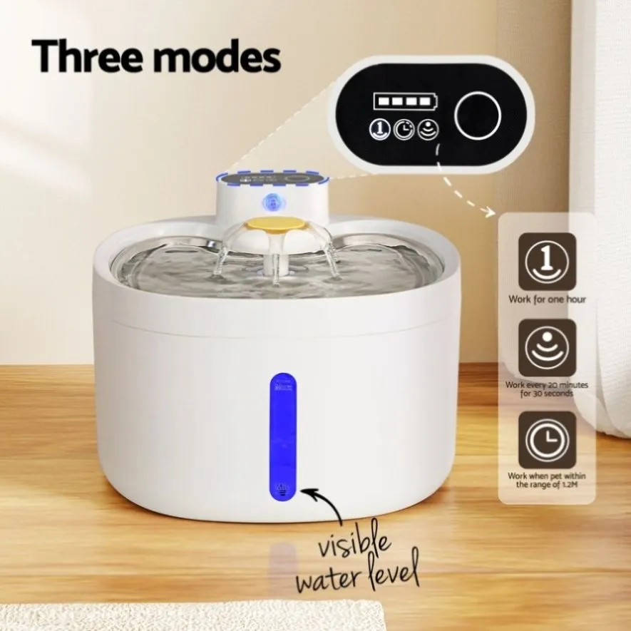 i.Pet Pet Water Fountain Feeder Dispenser Filter Dog Cat Drinking Automatic 2.6L PET-FEEDER-SMART-WH