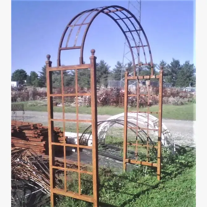 Iron Arbor Simple Lattice Style No Bolts Tube Arch