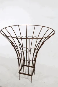 Iron Cone-Shaped Topiary Plant Flowers Support Large decorative plants  