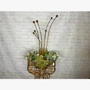 Iron Decorative Metal Focal Point Square Base with Balls decorative plants  