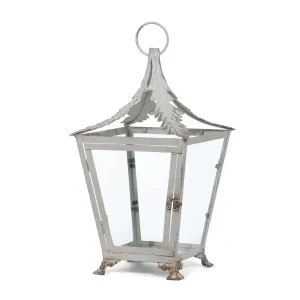 Iron Garden Lantern dried flowers  