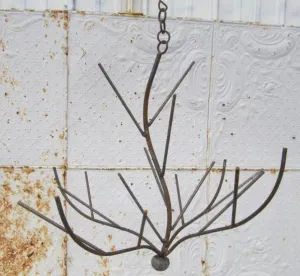Iron Hanging Bottle Tree with Ball decorative plants  