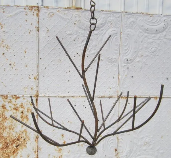 Iron Hanging Bottle Tree with Ball decorative plants  