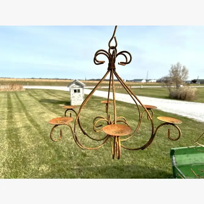 Iron Lola Chandelier Non Electric Candle Holder