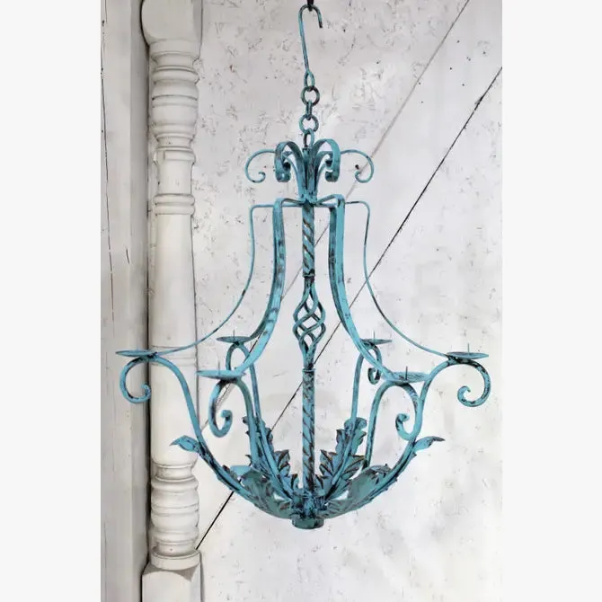 Iron Naples Candle Chandelier Decor
