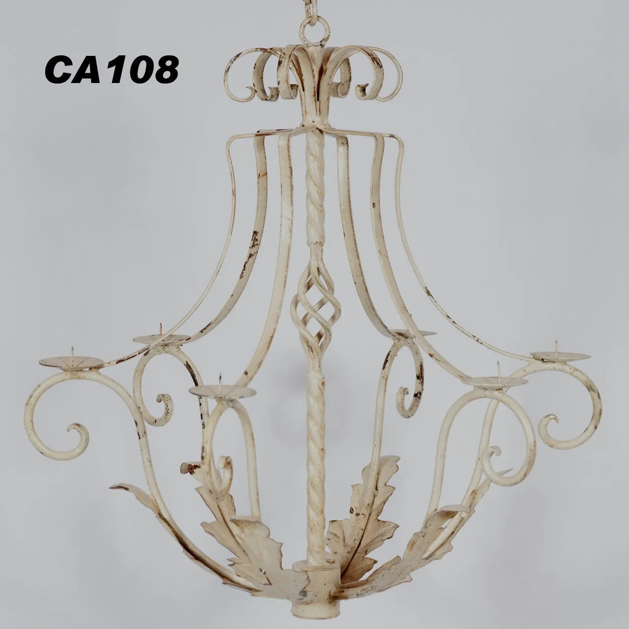 Iron Naples Candle Chandelier Decor decorative plants  