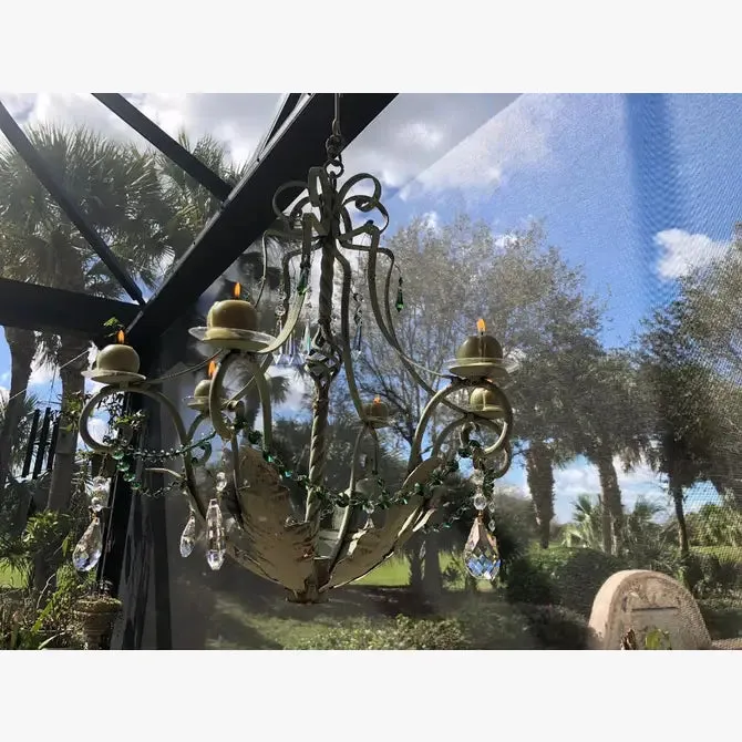 Iron Naples Candle Chandelier Decor