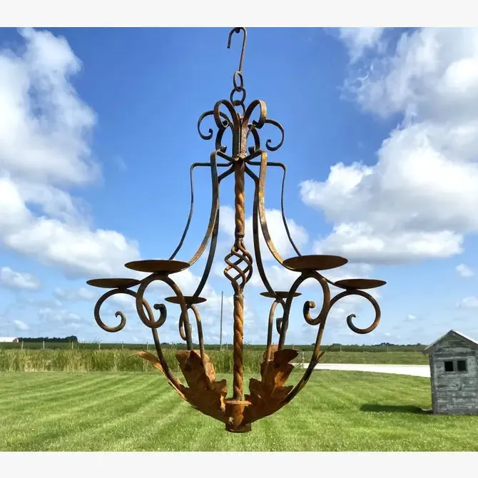Iron Naples Candle Chandelier Decor