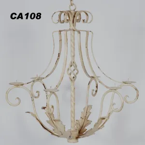 Iron Naples Candle Chandelier Decor decorative plants  