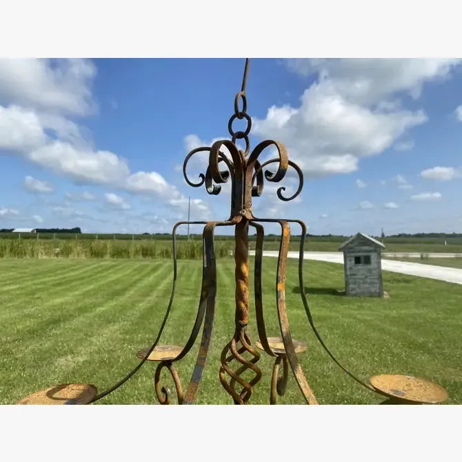 Iron Naples Candle Chandelier Decor