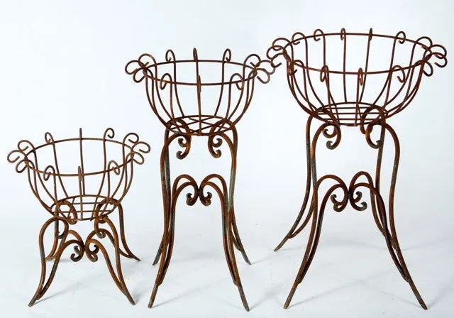 Iron Plant Stands Solid Steel Set of 3 decorative plants  