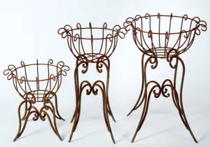 Iron Plant Stands Solid Steel Set of 3 decorative plants  