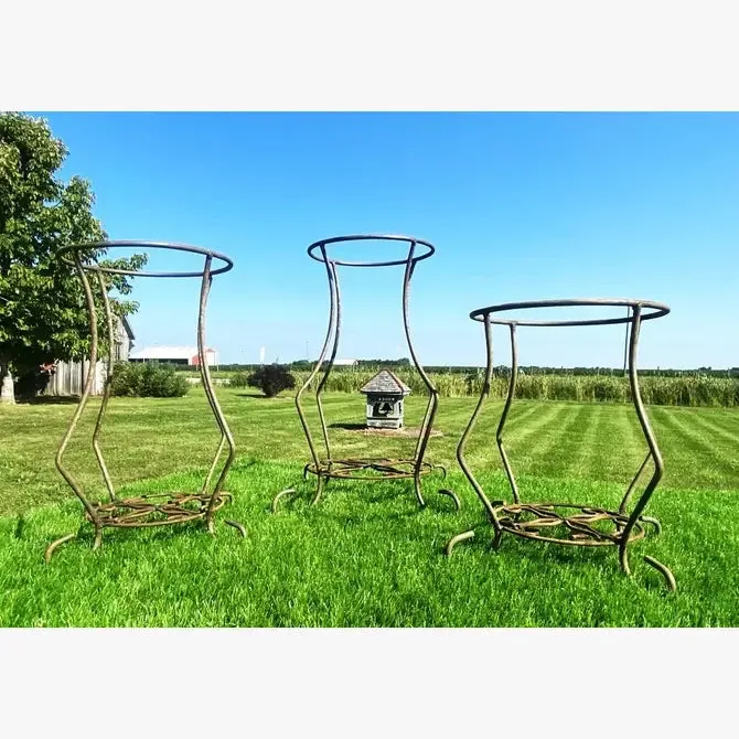 Iron Pot Holder or Gazing Ball Stand Various Sizes