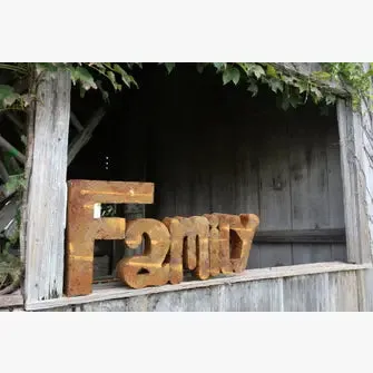 Iron Sheet Metal 3D Hanging Family Tin Sign