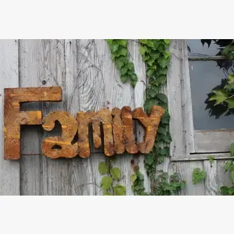 Iron Sheet Metal 3D Hanging Family Tin Sign