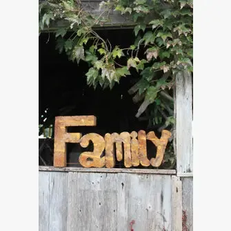 Iron Sheet Metal 3D Hanging Family Tin Sign