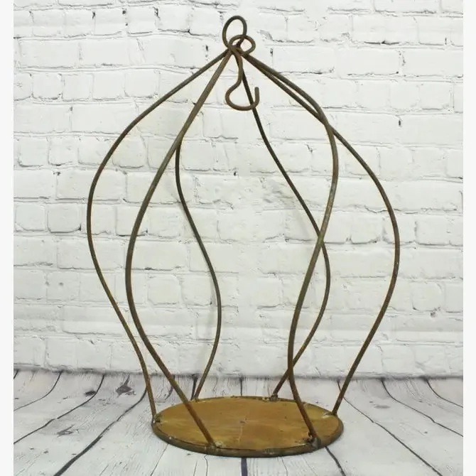 Iron Swirl Design Hanging Shelf with S Hook Attached