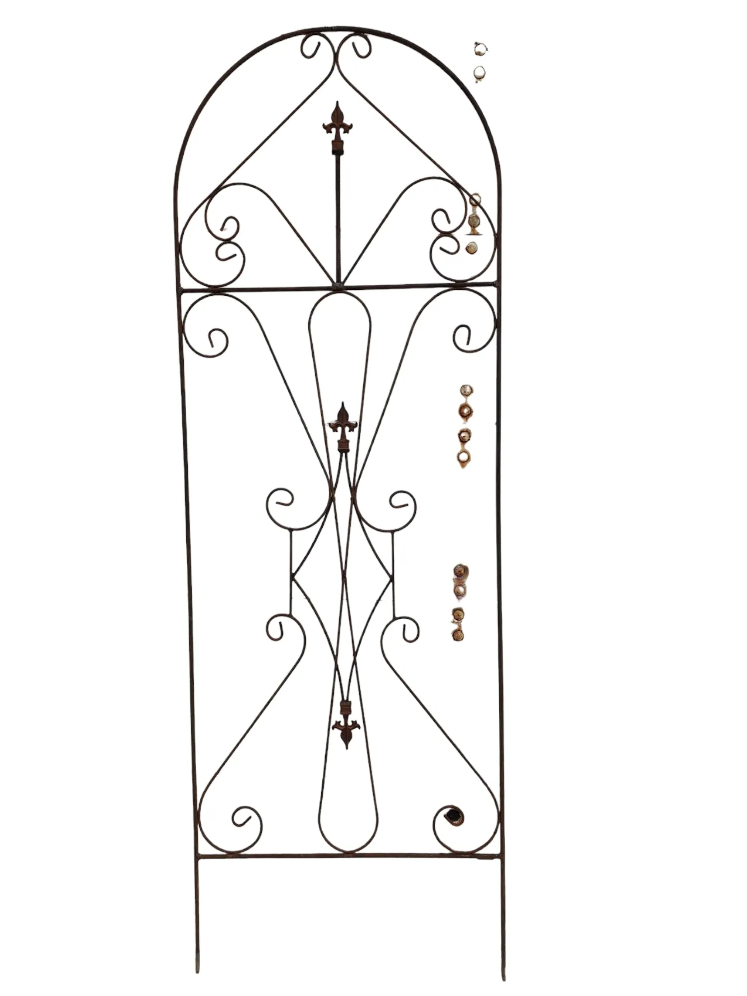 Iron Upside Down Trellis with Welded Stakes on Bottom