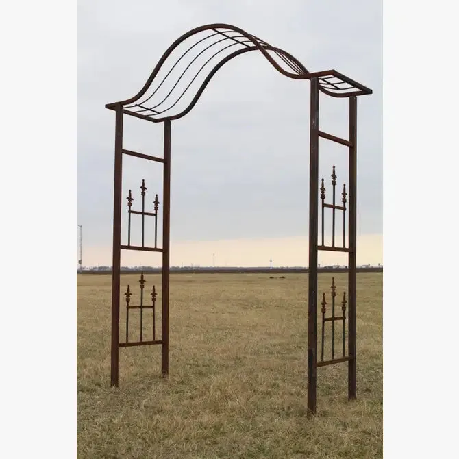 Japanese Arch with Finials on Both Sides decorative plants  