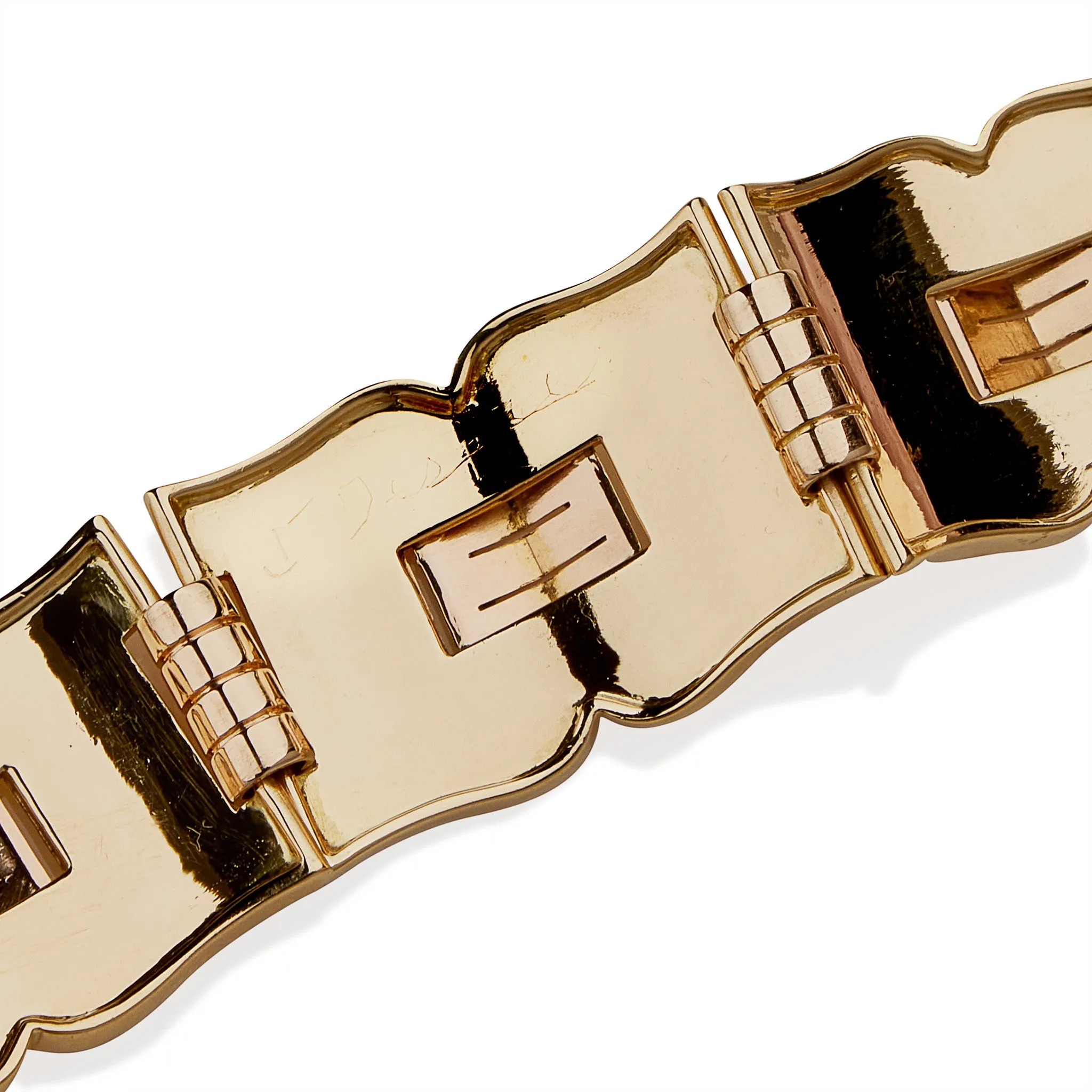 Jean Despr??s French Modernist Tri-color Gold Bracelet