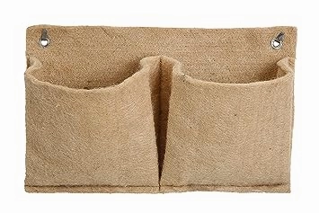 Jute 2 Pocket Horizontal Hanging Planter