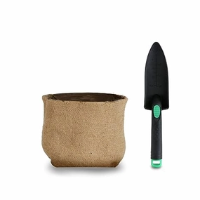 Jute Grow Bag & Hand Shovel Combo desktop planter  