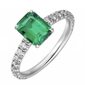 KDY-J4773297 four-claw emerald ring