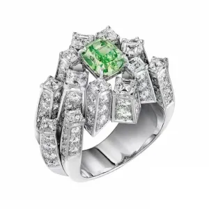 KDY-T6801221 Pillow Diamond Square Pillar Ring Main Stone 8.93x7.81x3mm