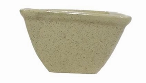 Khurja Ceramic Square Off white Green Pot tall green plant  