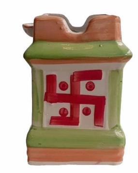 Khurja Ceramic Tulsi Green Pot tall green plant  